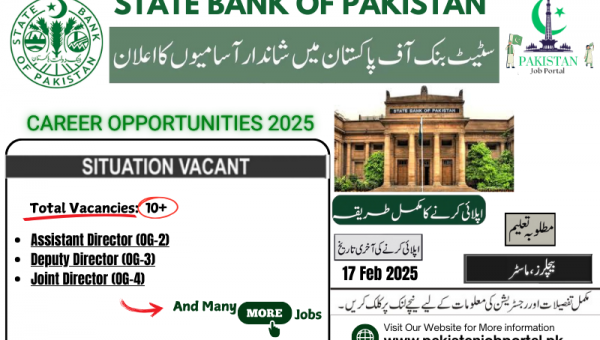 Career Opportunity in State Bank of Pakistan