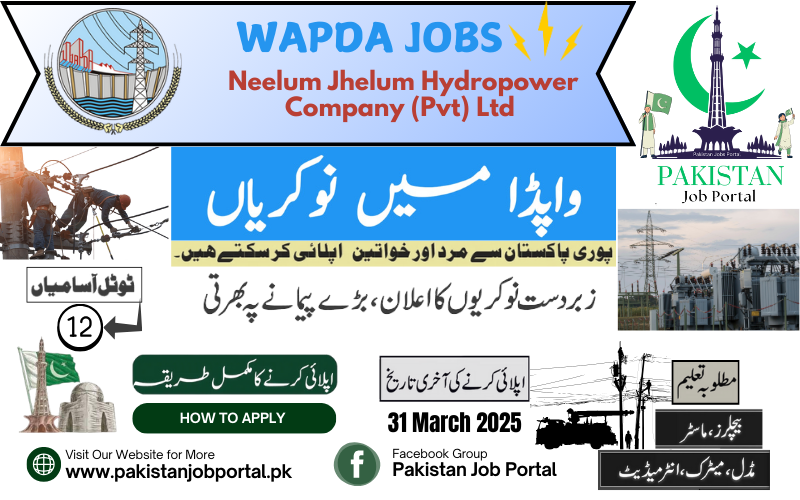 Career Opportunity in WAPDA (Neelum Jhelum Hydropower)